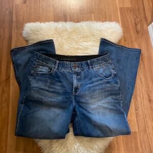 Lane Bryant High Rise Bootcut Slimming Tummy Tightening Tech Sz 22R Stretch